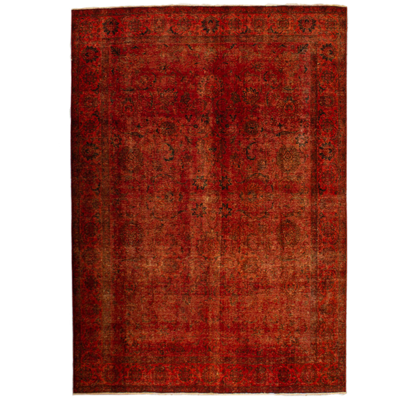 فرش دستبافت رنگ شده سیزده متری کد 9805101