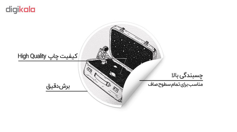 استیکر لپ تاپ ماسا دیزاین طرح چمدان مدل STK719