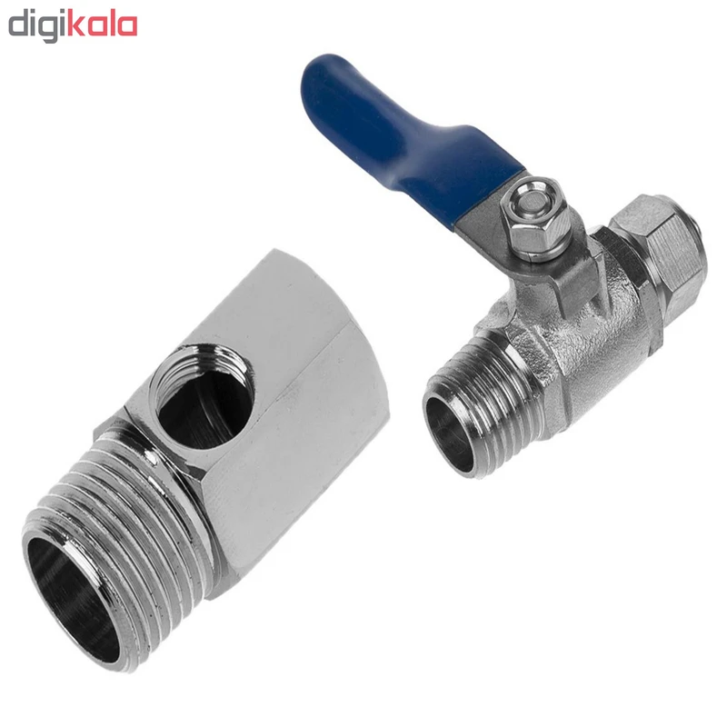 عکس شماره 2 : شیر ورودی تصفیه کننده آب خانگی مدل 001 به همراه سه راهی