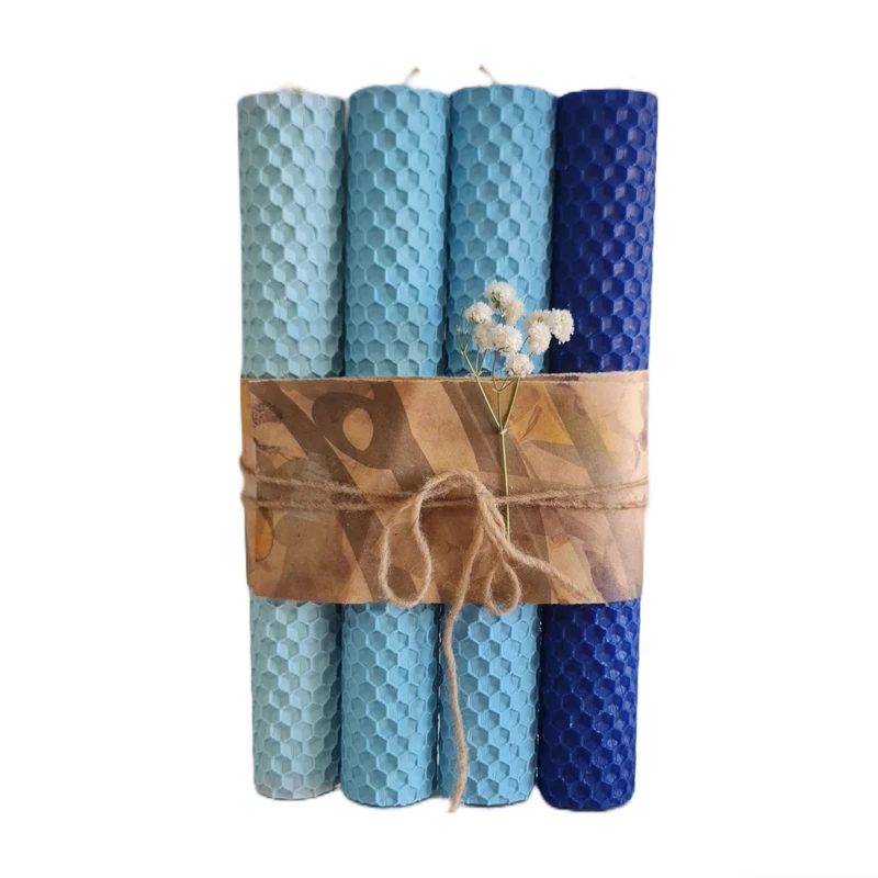 شمع بیزوکس مدل موم زنبور عسل کد 001 بسته 4 عددی