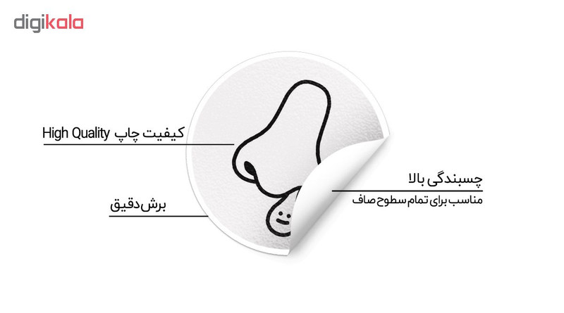 استیکر لپ تاپ ماسا دیزاین طرح بینی مدل STK727