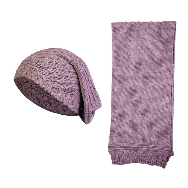 ست کلاه و شال گردن بافتنی مدل S0698 ست کلاه و شال گردن بافتنی مدل S0698