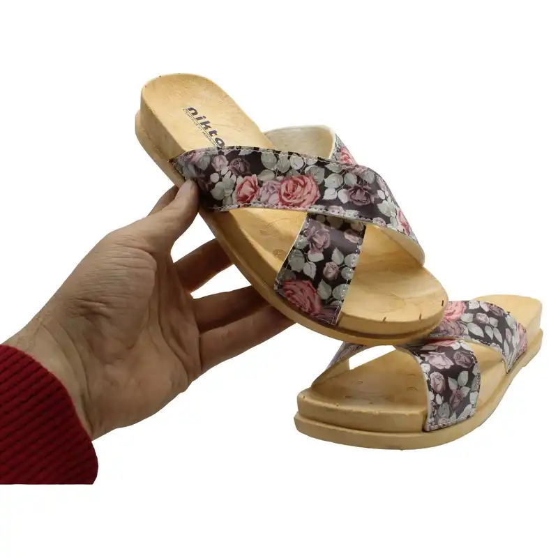 دمپایی زنانه نیکتا مدل K1-014-Roz-BK