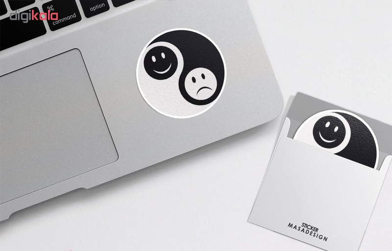 استیکر لپ تاپ ماسا دیزاین طرح Yin and yang مدل STK732