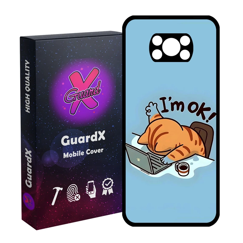 کاور گارد ایکس طرح Cat مدل Glass10722 مناسب برای گوشی موبایل شیائومی Poco X3 NFC/Poco X3/Poco X3 Pro