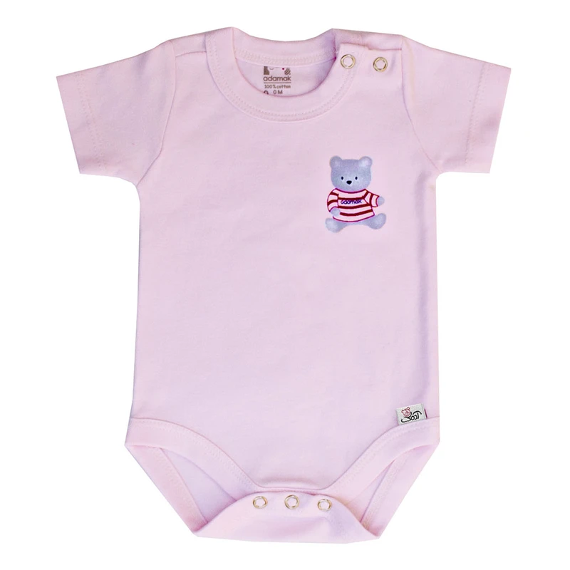 بادی آستین کوتاه نوزادی آدمک طرح خرس