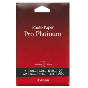 کاغذ چاپ عکس کانن مدل pro platinum سایز 10*15سانتیمتر  بسته 20 عددی