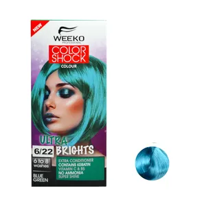 کیت رنگ مو ویکو مدل color shock شماره 6/22 حجم 80 میلی لیتر رنگ سبز آبی