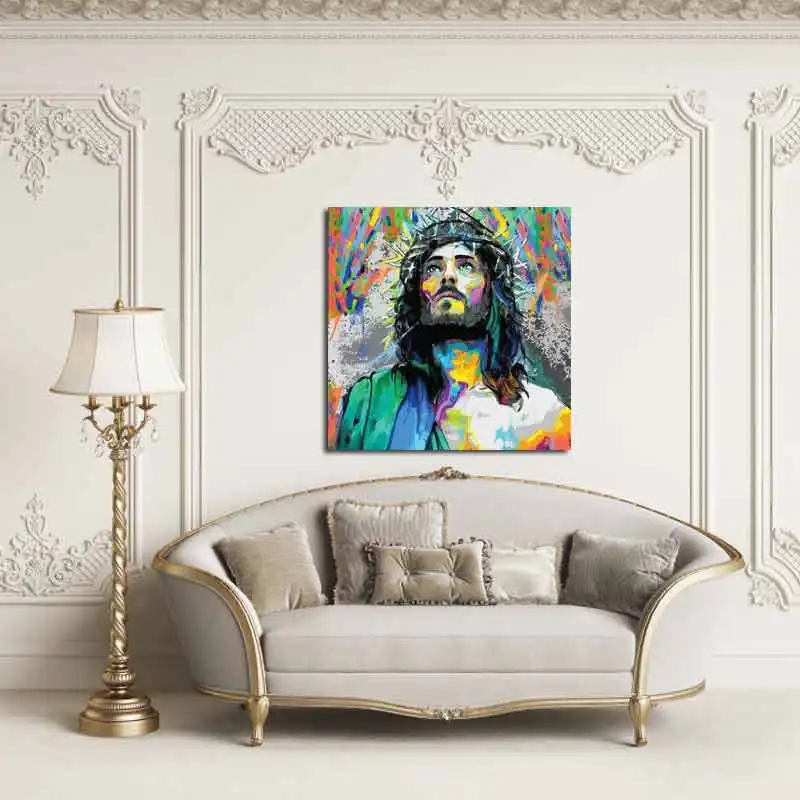 تابلو بوم طرح عیسی مسیح کد LAV-703