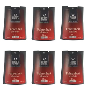 عطر جیبی مردانه فیکورس مدل dior fahrenheit absolute حجم 20 میلی لیتر مجموعه 6 عددی 