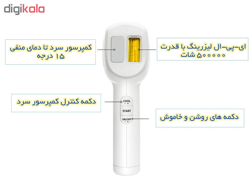 لیزر موهای زائد پاریس استایل مدل COOLSAFE1
