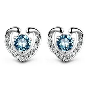 گوشواره نقره شهر جواهر مدل SJ-NE008