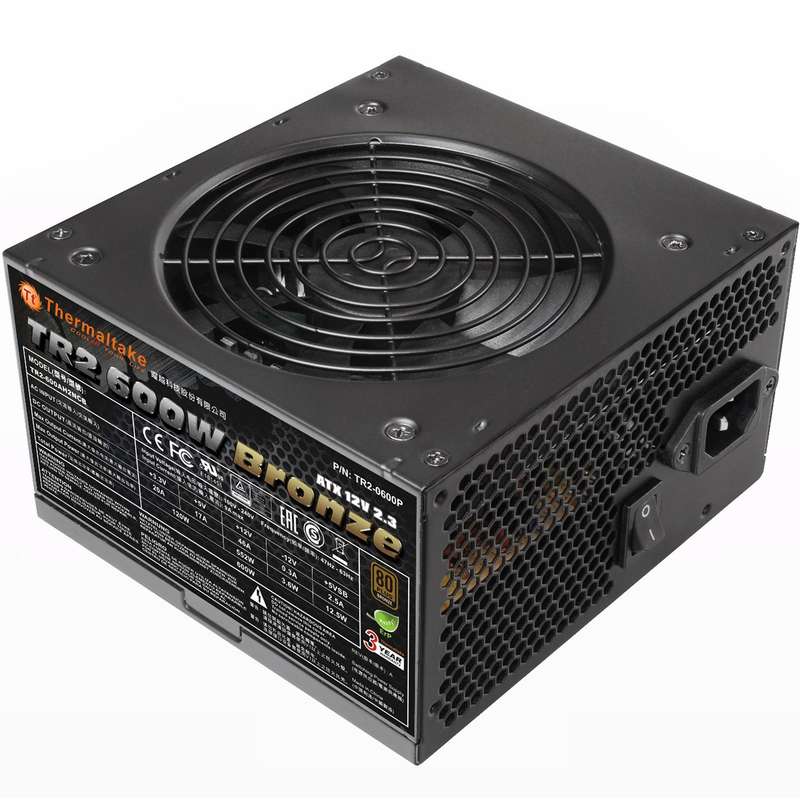 منبع تغذیه کامپیوتر ترمالتیک مدل TR2 600W Bronze منبع تغذیه کامپیوتر ترمالتیک مدل TR2 600W Bronze