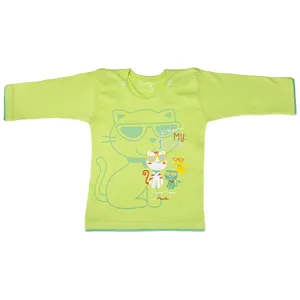 تی شرت آستین بلند نوزادی دولوو طرح سبز