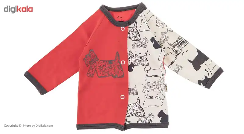 تونیک نوزادی آدمک مدل Dog Red