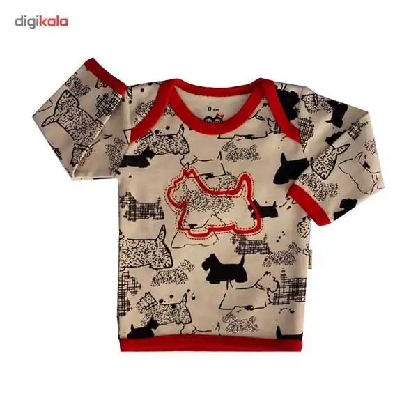 تی شرت آستین بلند نوزادی آدمک مدل Dog