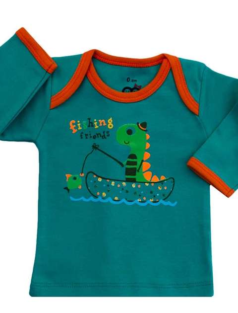 تی شرت آستین بلند نوزادی آدمک مدل Dinosaur