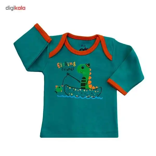 تی شرت آستین بلند نوزادی آدمک مدل Dinosaur