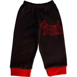 شلوار نوزادی آدمک مدل Dog Black