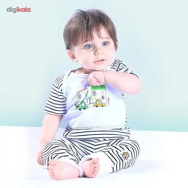 شلوار نوزادی آدمک مدل Car White