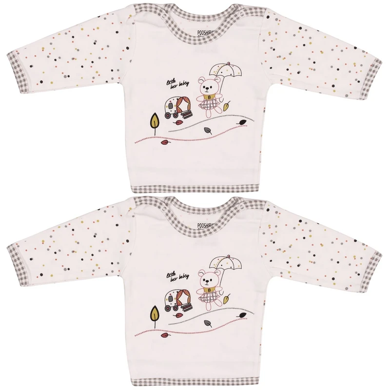 ست لباس نوزاد پوشیران مدل Little Bear Bebay   بسته 2 عددی