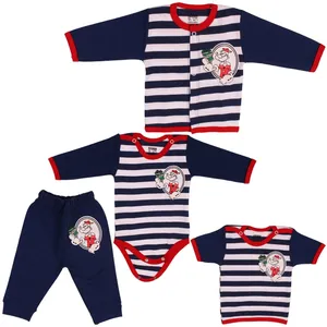 ست لباس نوزاد پوشیران مدل Sailboat بسته 4 عددی