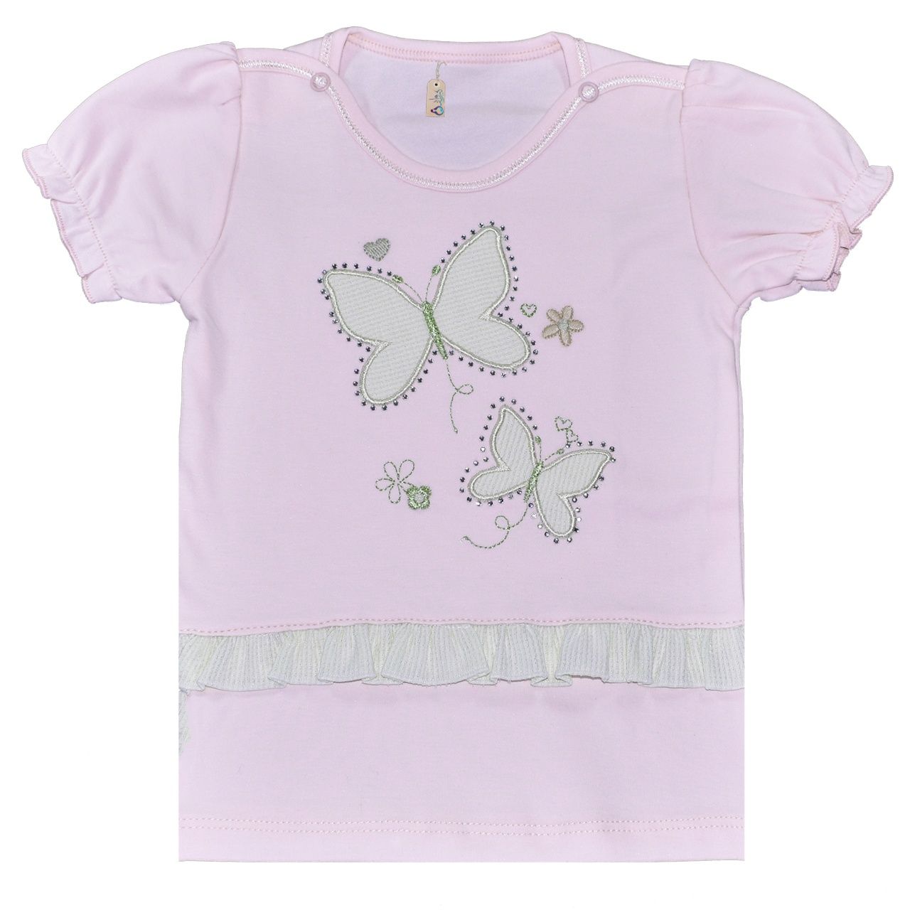 تی شرت نوزادی نیروان طرح پروانه -  - 1