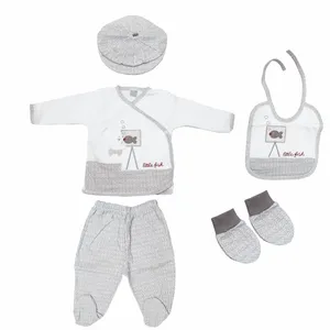 ست لباس نوزادی گایه  مدل 702Gray