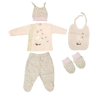 ست لباس نوزادی TonTonمدل 210Pink