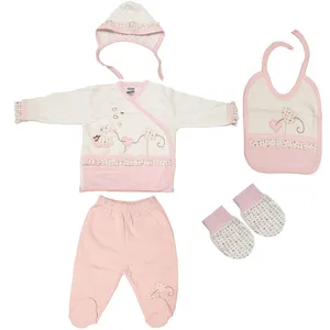 ست لباس نوزادی گایه  مدل 377Pink