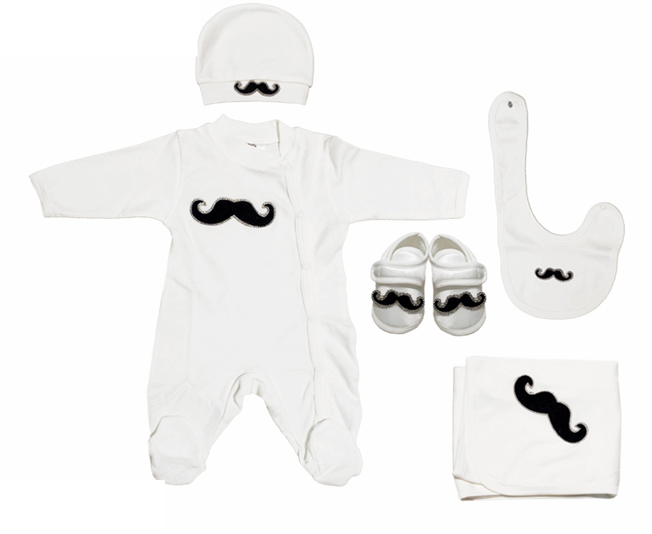 ست لباس نوزادی ادا بیبی مدل 7712moustache