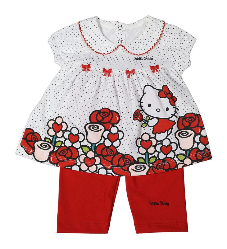 ست بلوز و شلوار دخترانه طرح Hello Kitty مدل 2626