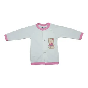 پیراهن دکمه دار آستین بلند نوزادی برند پرنسس مدل PINK-12
