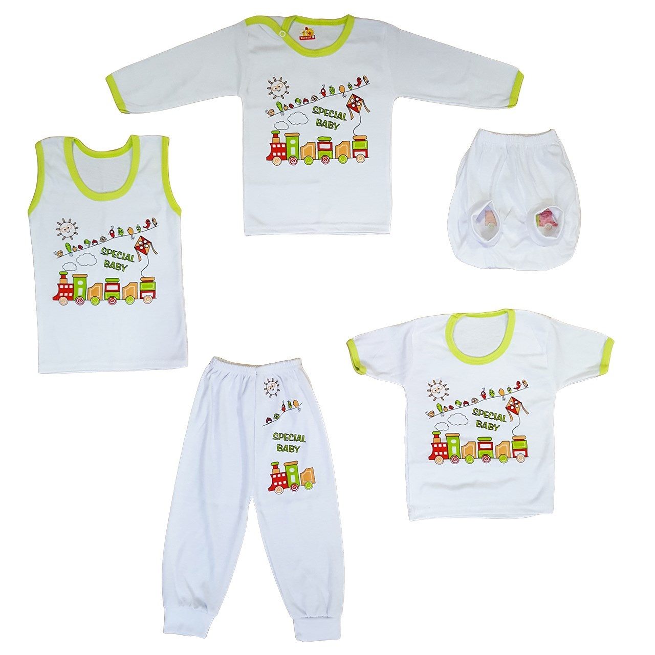 ست لباس نوزاد مدل Spacial Baby - green