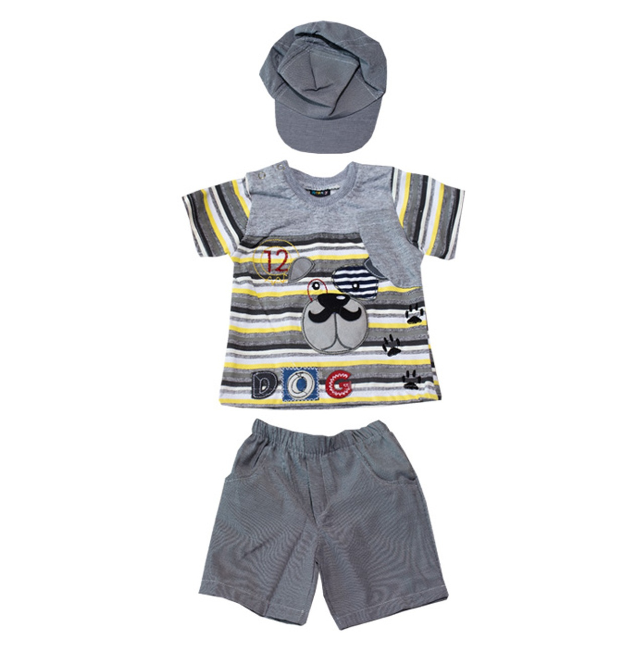ست لباس پسرانه پاکل مدل 1428 gray