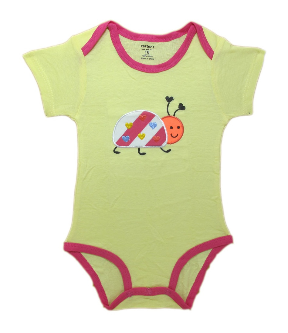لباس بادی دخترانه کارترز مدل  orange Ladybird 