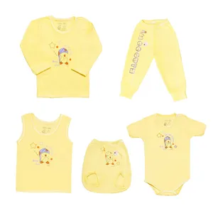 ست لباس نوزادی 5 تکه بیبی دی طرح اردک