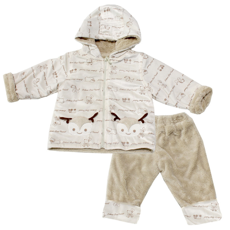ست کاپشن و شلوار نوزادی ببسی مدل 3072 White