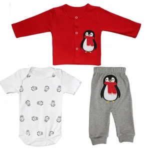 ست لباس نوزادی مدل Penguin