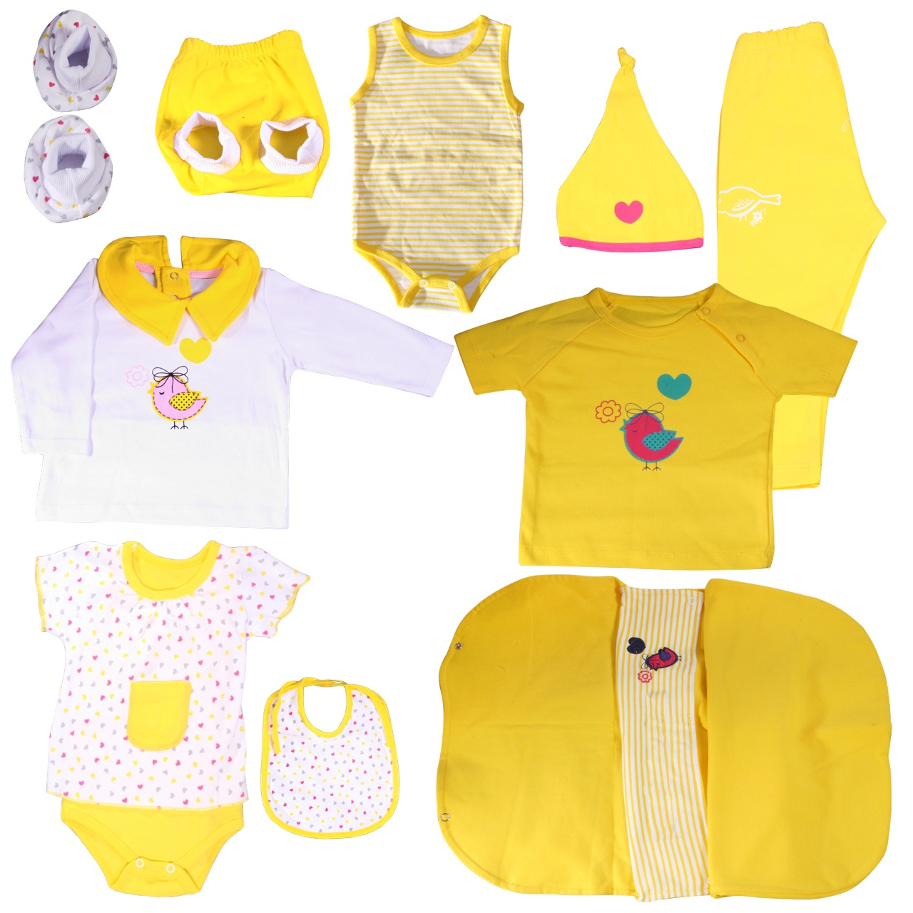 ست نوزادی 11 تکه وچیون مدل Yellow0022