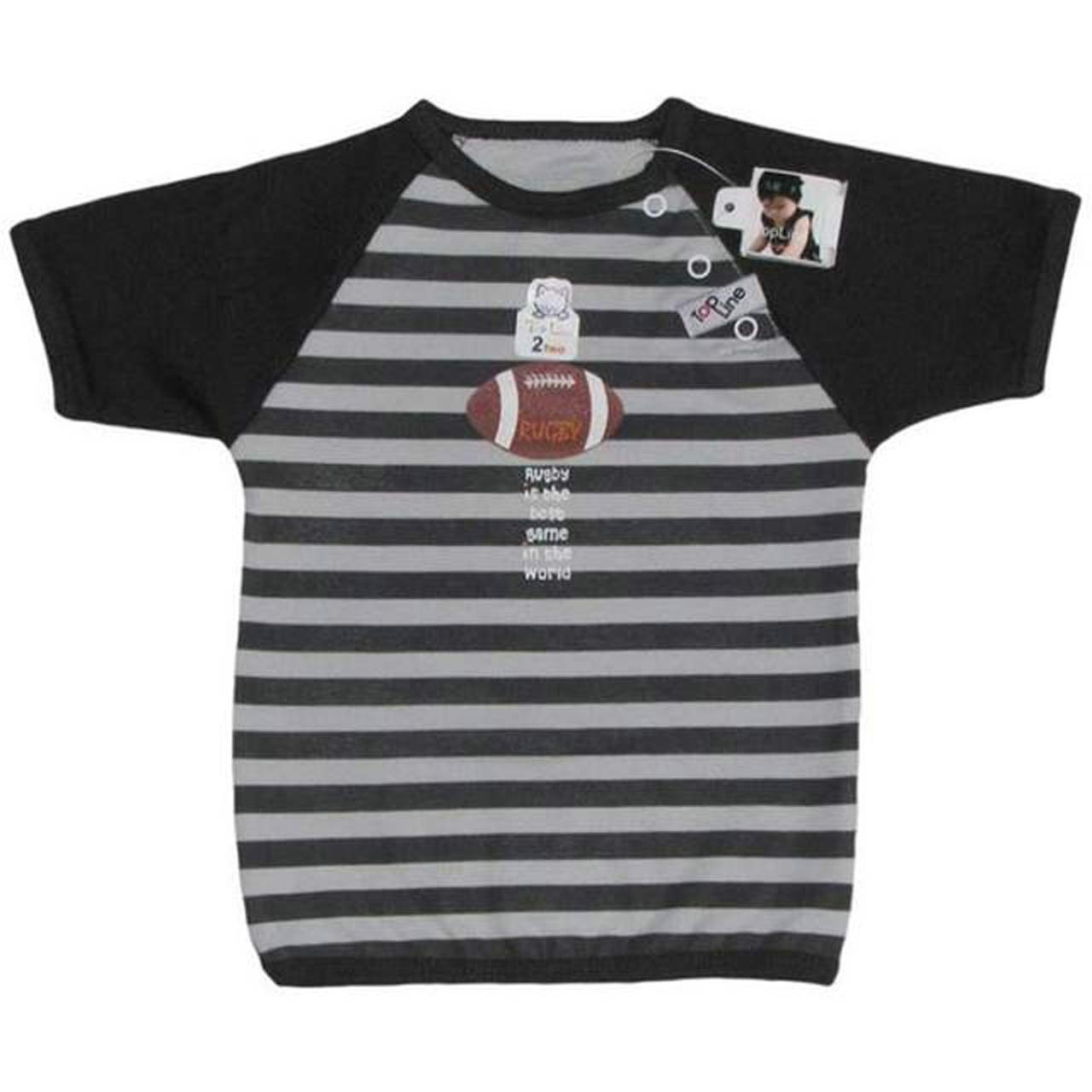 تی شرت آستین کوتاه نوزادی تاپ لاین طرح راگبی
