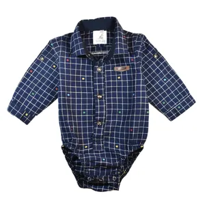 زیر دکمه دار آستین بلند کانگورو مدلDotted Navy کد 003