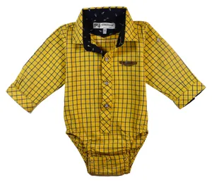 زیر دکمه دار آستین بلند کانگورو مدل Yellow کد 001