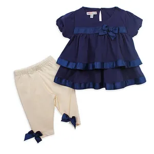 ست پیراهن و لگینگ نوزادی دخترانه زیروتن مدل 569472437800-116-B