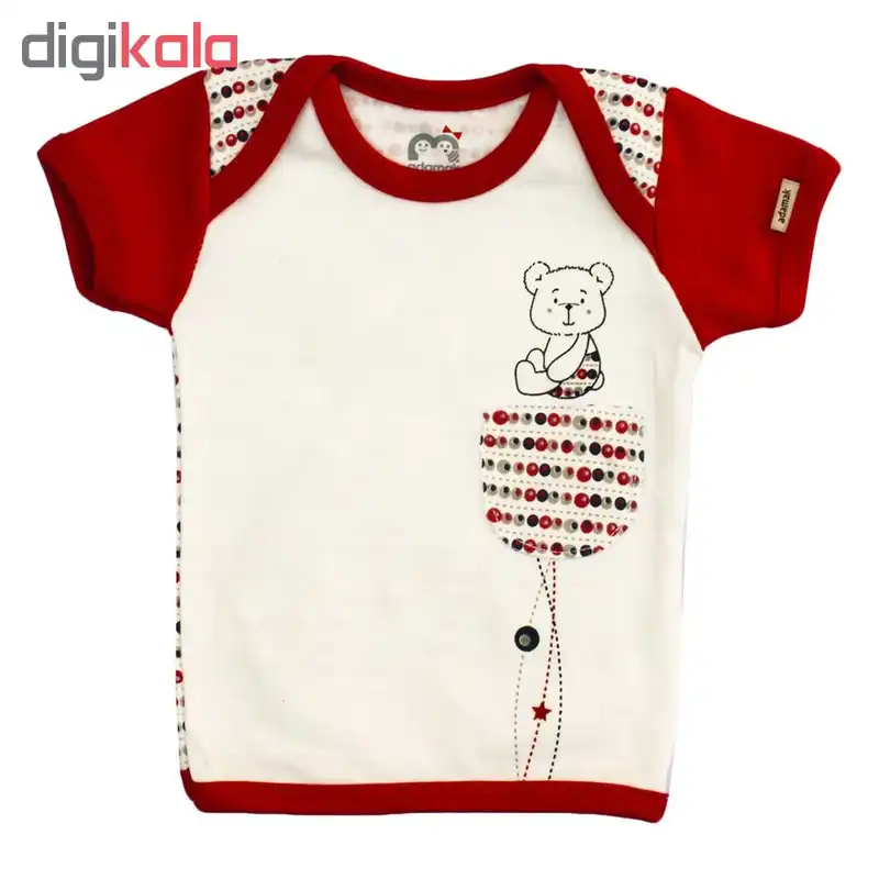 تیشرت آستین کوتاه آدمک طرح خرس توپی