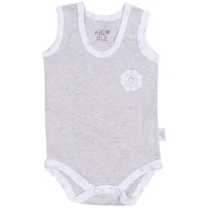 زیر دکمه دار رکابی نوزادی نیلی مدل سکان