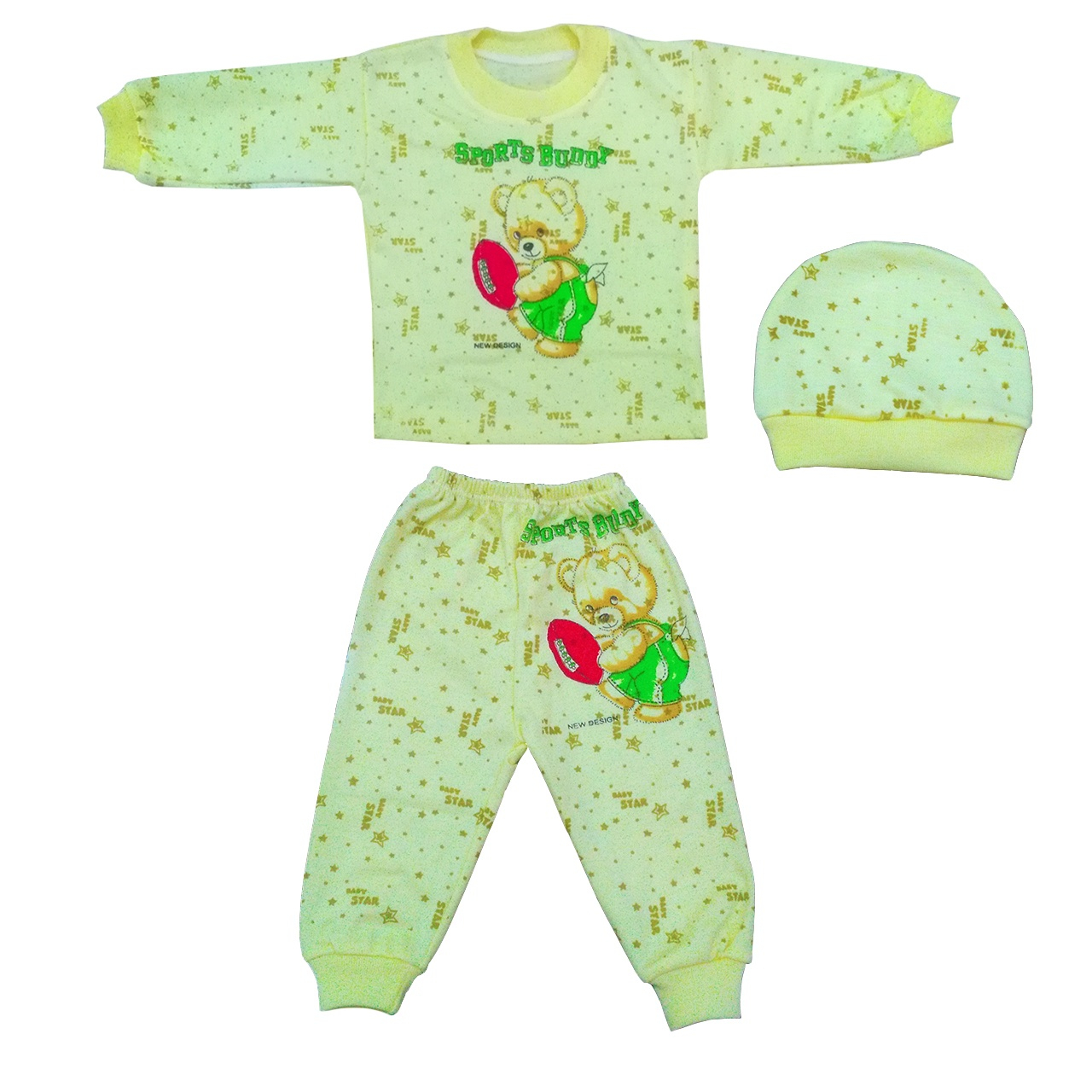 ست 3 تکه لباس نوزادی مدل 20-15