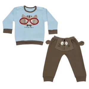 ست 2 تکه لباس نوزادی پسرانه طرح ملوسک