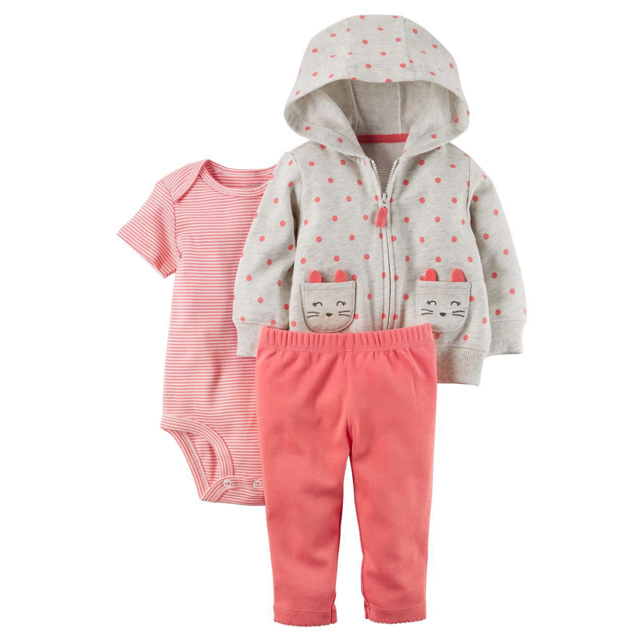 ست 3 تکه لباس دخترانه کارترز مدل 841