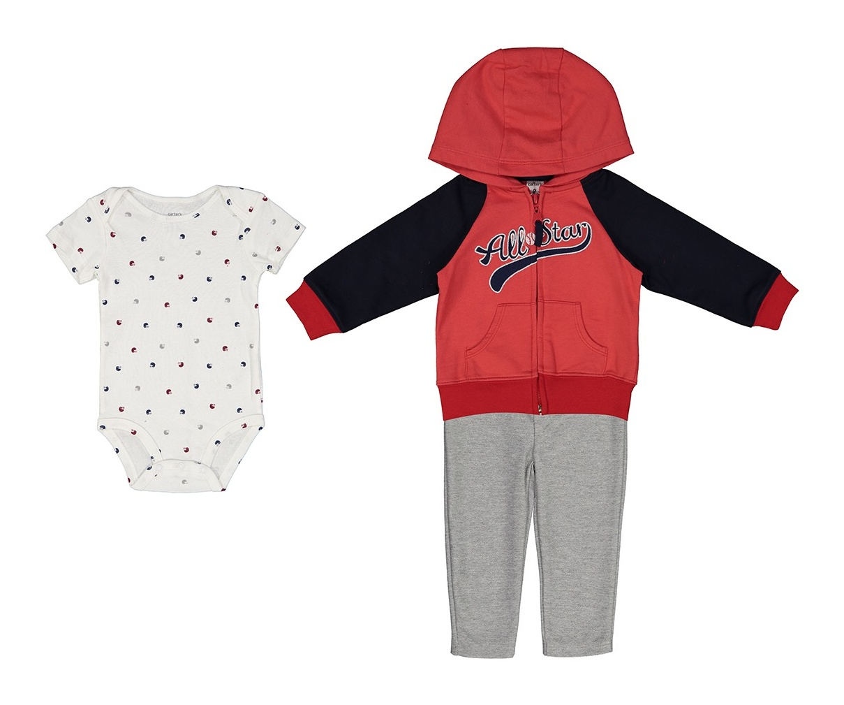 ست 3 تکه لباس نوزادی پسرانه کارترز مدل 87